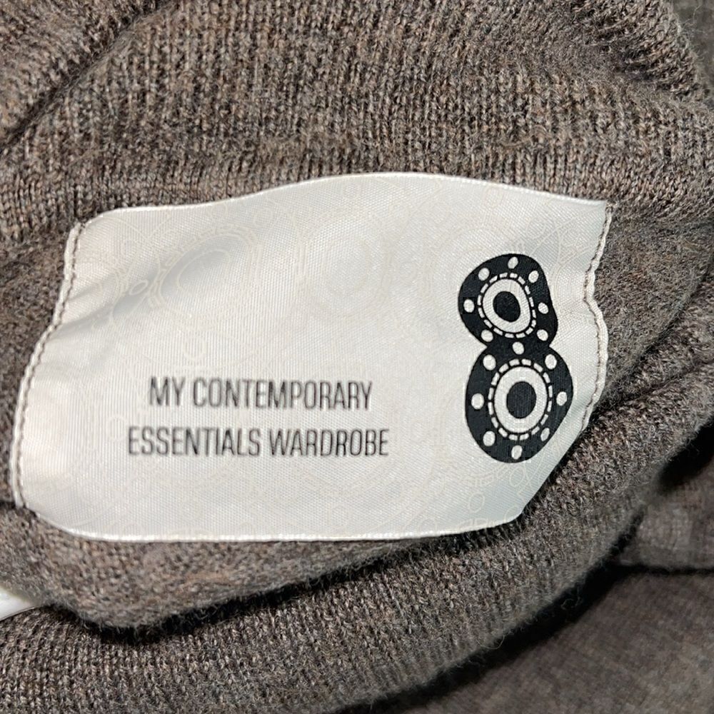 Yoox Sweater Womens Xl Turtle Neck 90’s Virgin Wool Italian Knit Brown Academia — image 5 of 8